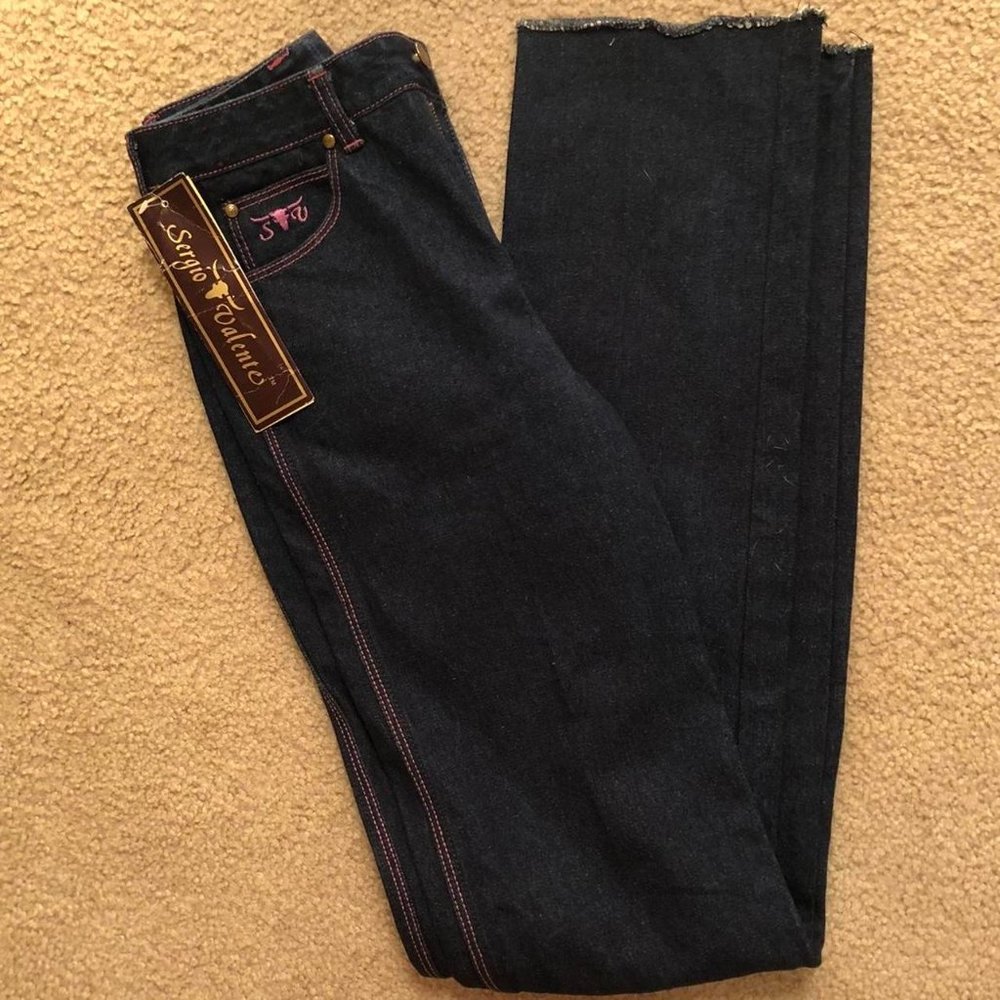 Indigo High Waist Jeans Sergio Valente Vtg 70s